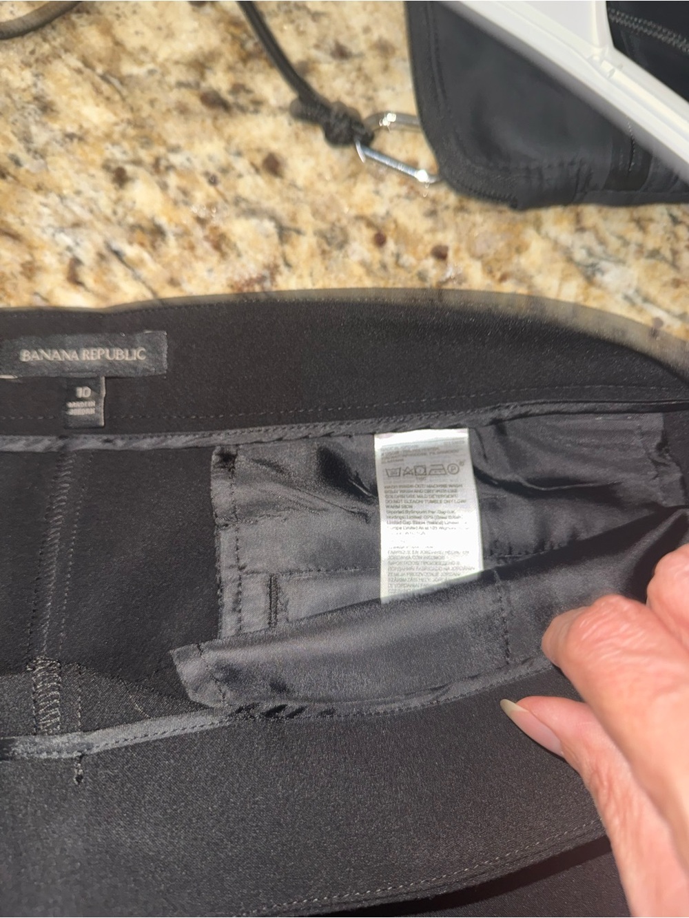 Banana Republic Black High-Rise Shorts with Gold Button Detail - Picture 10 of 12